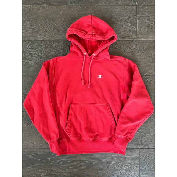 Red Champion Hoodie Men's Size Medium - Picture 1 of 5